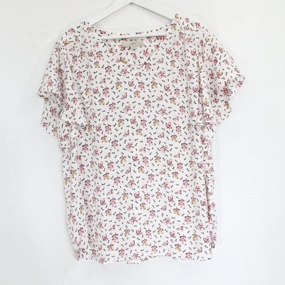 Loft Plus Size Shirt XXL Women Spring Blouse NEW - Picture 2 of 8